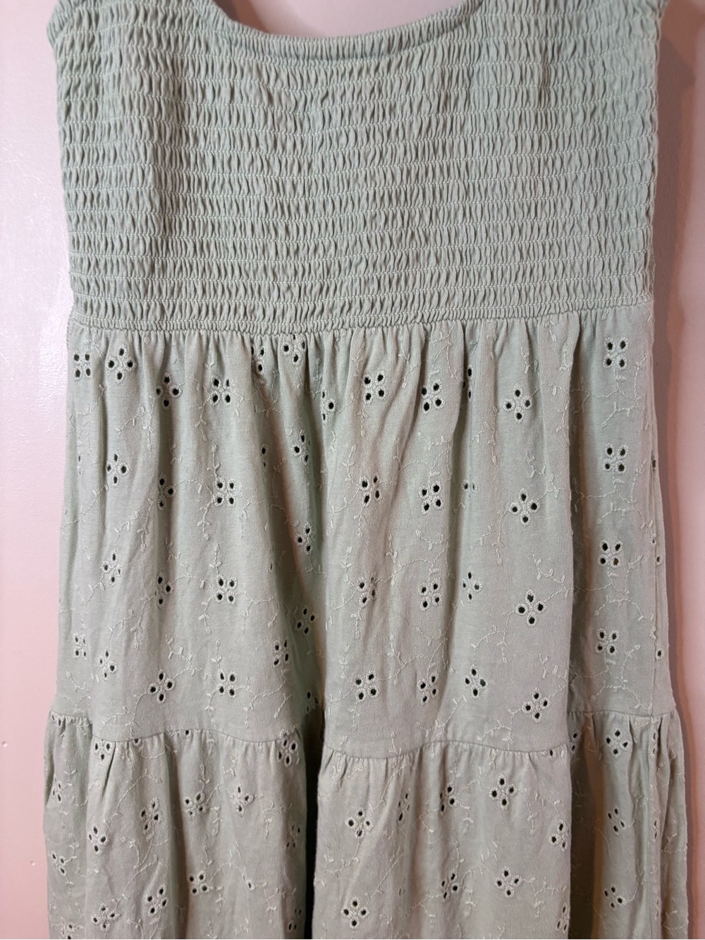 ASOS Design Sage Eyelet Shirred Maxi Dress EUC - Picture 4 of 9